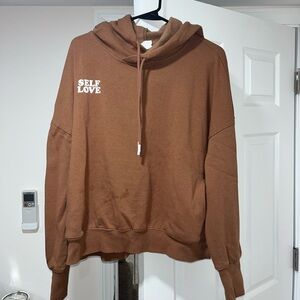 Sage Collective SELF LOVE brown Hoodie